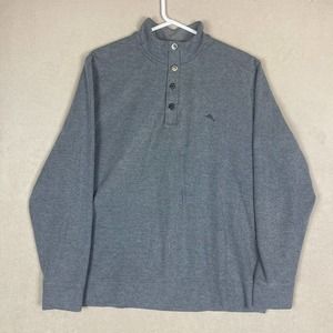 Tommy Bahama Sweater Adult Extra Large‎ Gray Marlin Pullover Mock Neck Mens